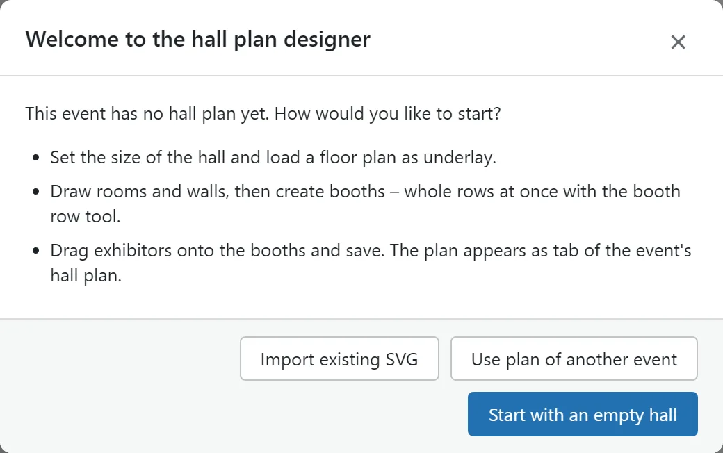 First start for an event without a plan.